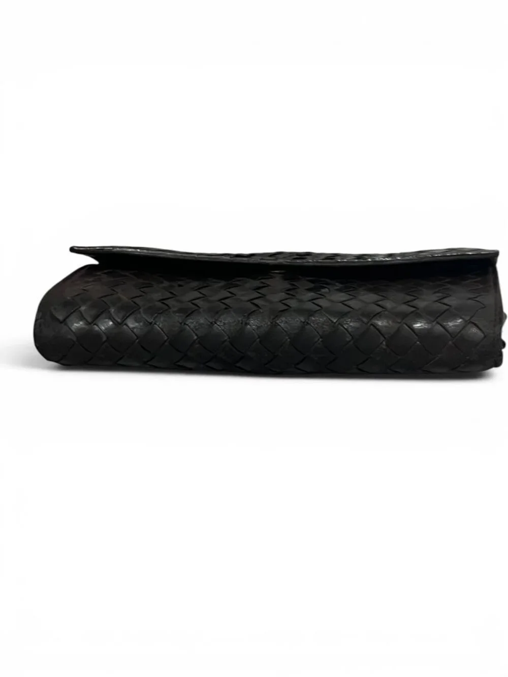 Bottega Veneta Intrecciato Woven Leather Bifold Wallet in Chocolate Brown